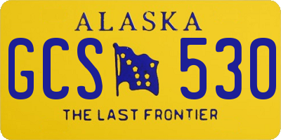 AK license plate GCS530