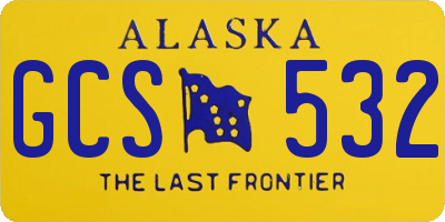 AK license plate GCS532