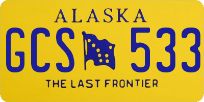 AK license plate GCS533