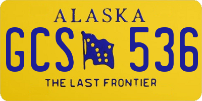 AK license plate GCS536