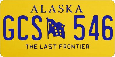 AK license plate GCS546