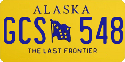 AK license plate GCS548