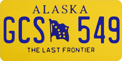AK license plate GCS549