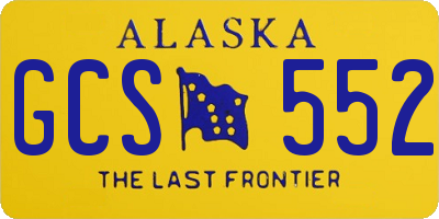 AK license plate GCS552