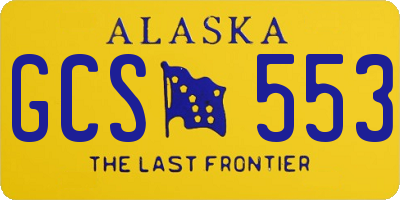 AK license plate GCS553