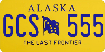 AK license plate GCS555