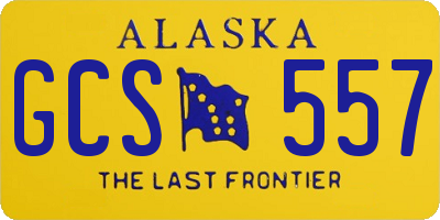 AK license plate GCS557