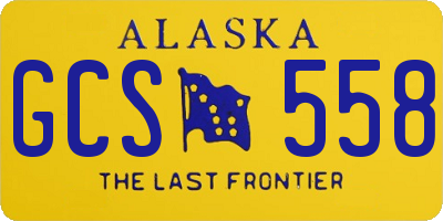 AK license plate GCS558