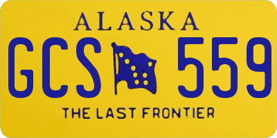 AK license plate GCS559