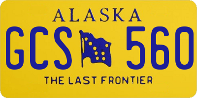 AK license plate GCS560
