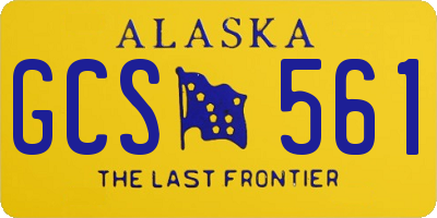 AK license plate GCS561