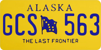 AK license plate GCS563
