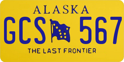 AK license plate GCS567