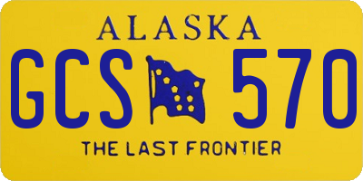 AK license plate GCS570