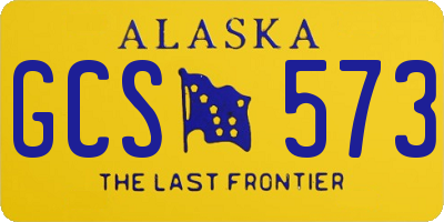 AK license plate GCS573