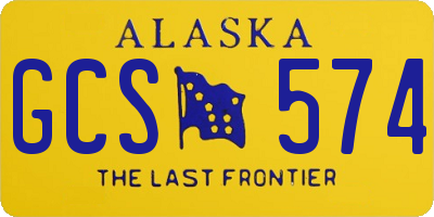 AK license plate GCS574