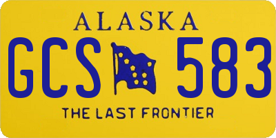 AK license plate GCS583