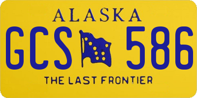 AK license plate GCS586