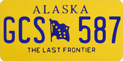 AK license plate GCS587