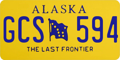 AK license plate GCS594