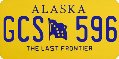 AK license plate GCS596