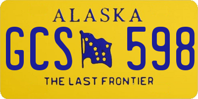 AK license plate GCS598