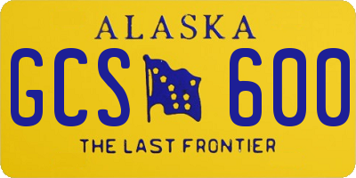 AK license plate GCS600