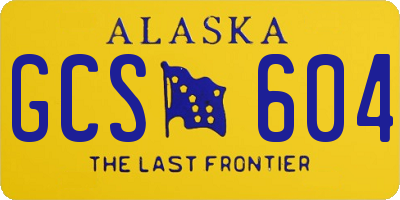 AK license plate GCS604
