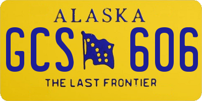 AK license plate GCS606