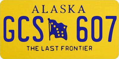 AK license plate GCS607