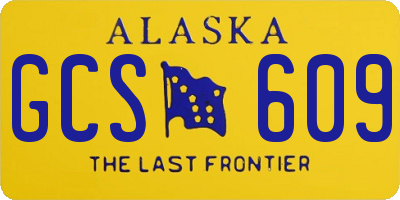 AK license plate GCS609