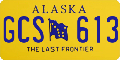 AK license plate GCS613