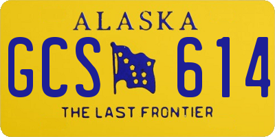 AK license plate GCS614