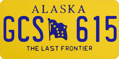 AK license plate GCS615
