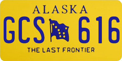 AK license plate GCS616