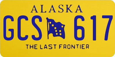 AK license plate GCS617
