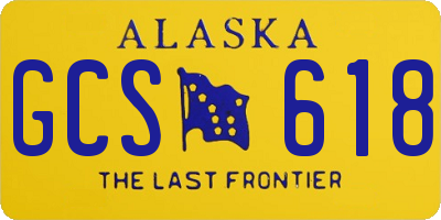 AK license plate GCS618