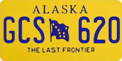 AK license plate GCS620