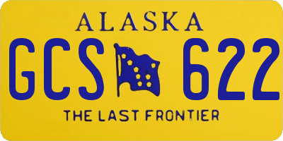 AK license plate GCS622