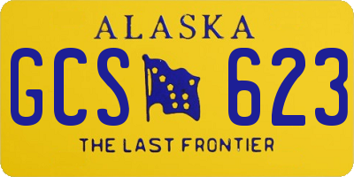 AK license plate GCS623