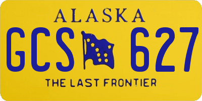 AK license plate GCS627