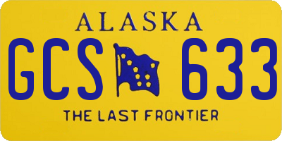 AK license plate GCS633