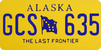 AK license plate GCS635
