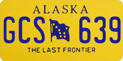 AK license plate GCS639