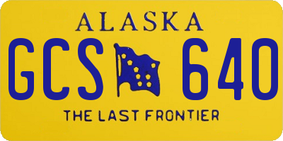 AK license plate GCS640