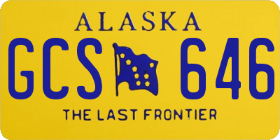 AK license plate GCS646