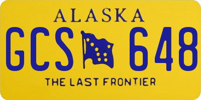 AK license plate GCS648