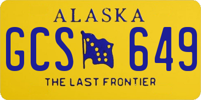AK license plate GCS649