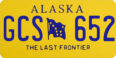 AK license plate GCS652