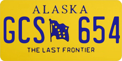 AK license plate GCS654